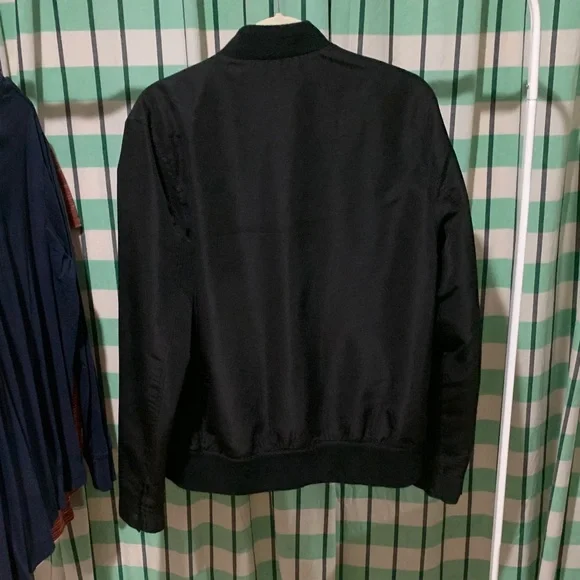 ASOS Jet Black Bomber Jacket - Picture 3 of 3